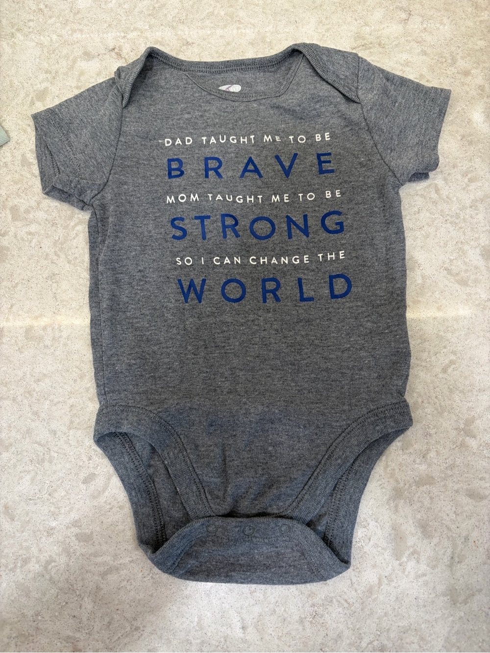 Old Navy Baby 6-12M Brave Strong World Graphic Bodysuit